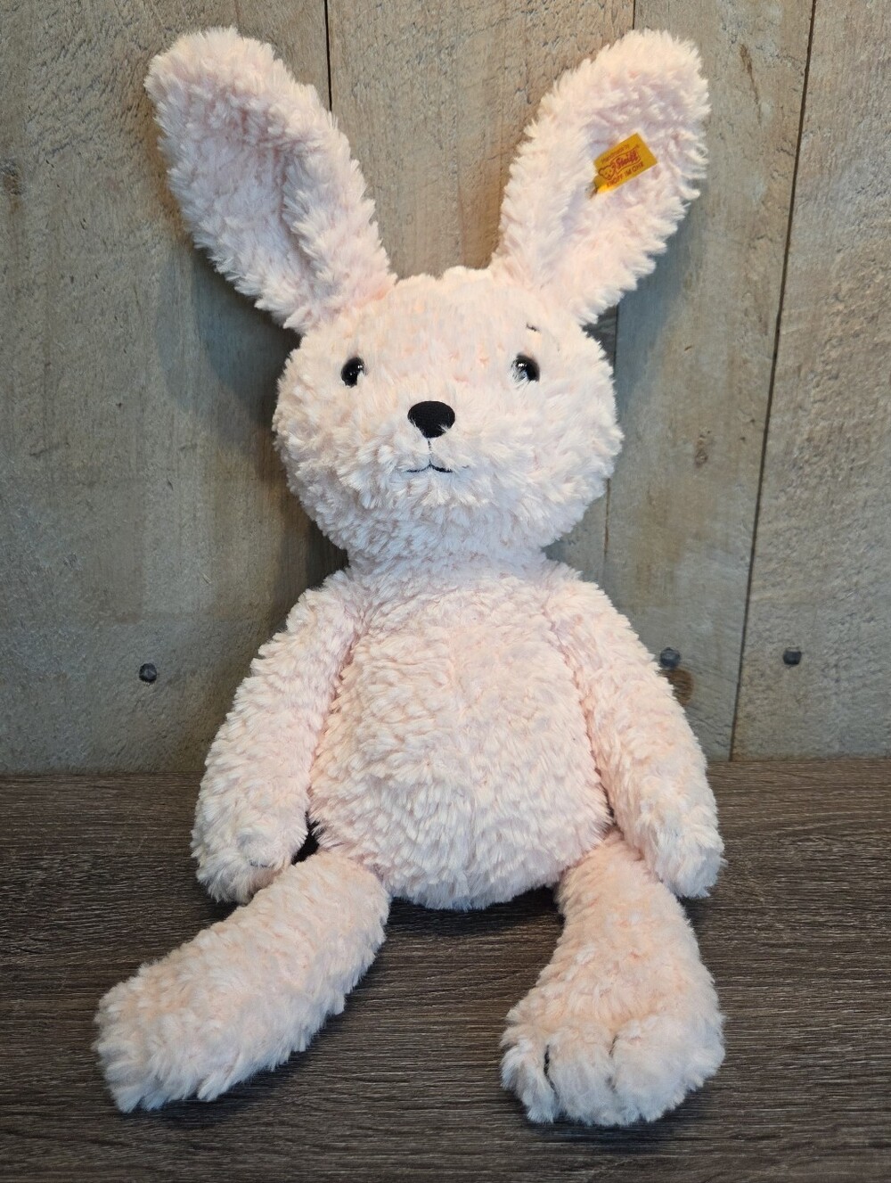 Steiff Cuddly Friends Candy Bunny Rabbit Plush 080753 Pastel Pink Soft Easter Ķ